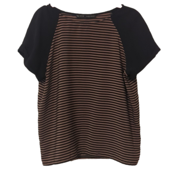 Zara Tops - Zara gold and black striped tee